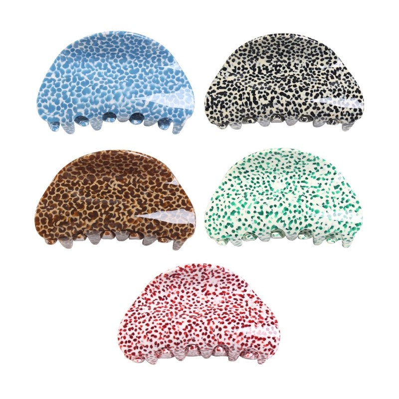Vintage Dotted Leopard Hair Claw Clip