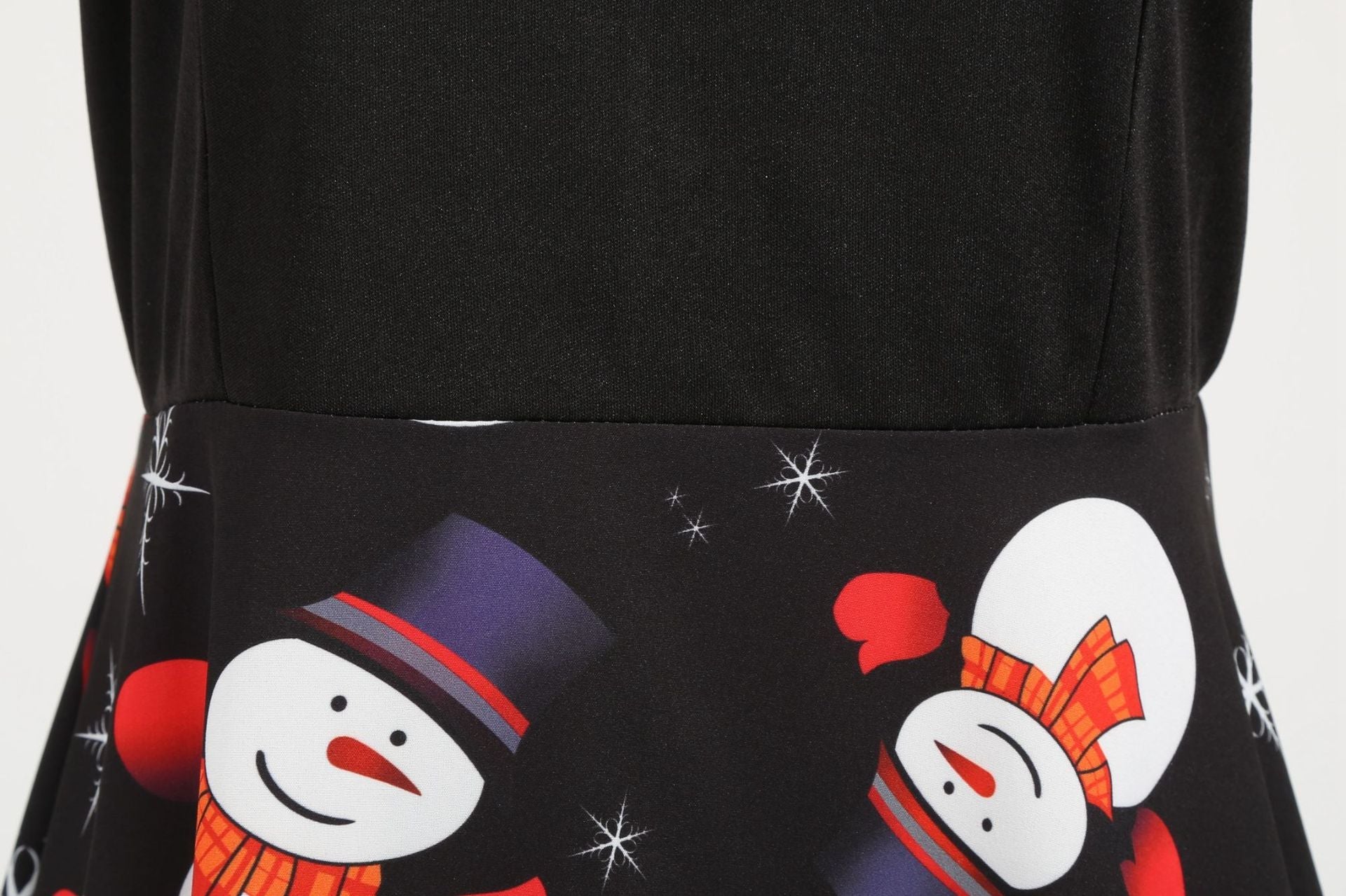 Women Vintage Christmas Snowmen Slim Waist Dresses-Vintage Dresses-Free Shipping at meselling99