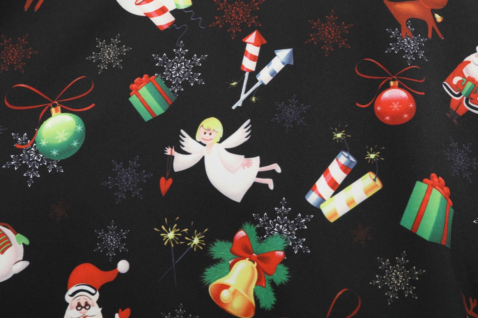 Women Long Sleeves V Neck Christmas Winter Dresses-Vintage Dresses-Free Shipping at meselling99