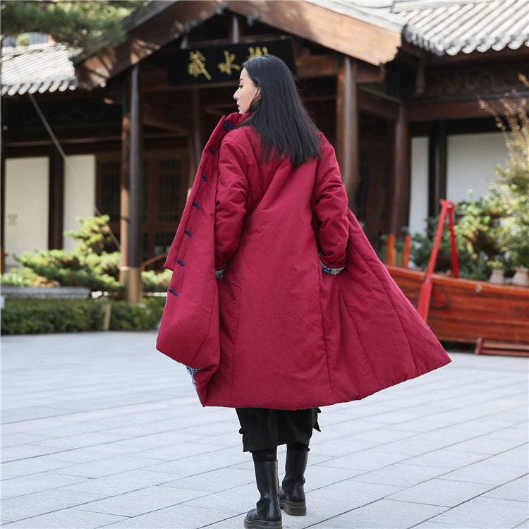 Retro Vintage Cotton-Linen Women's Coat
