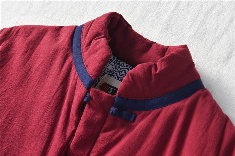 Retro Vintage Cotton-Linen Women's Coat