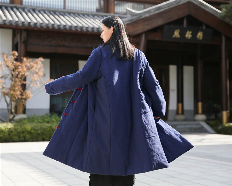 Retro Vintage Cotton-Linen Women's Coat