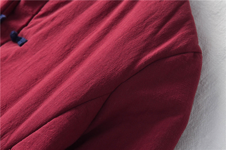 Retro Vintage Cotton-Linen Women's Coat