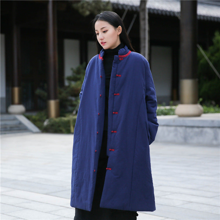 Retro Vintage Cotton-Linen Women's Coat