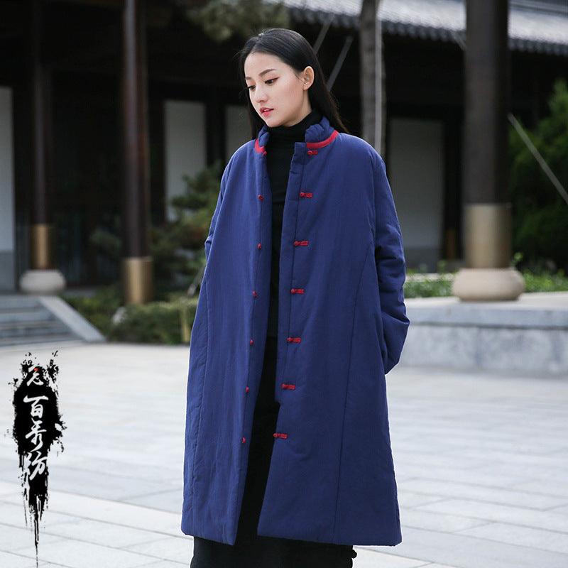 Retro Vintage Cotton-Linen Women's Coat