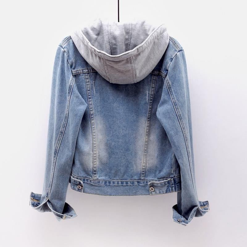 Casual Hoodies Denim Jacket for Girls