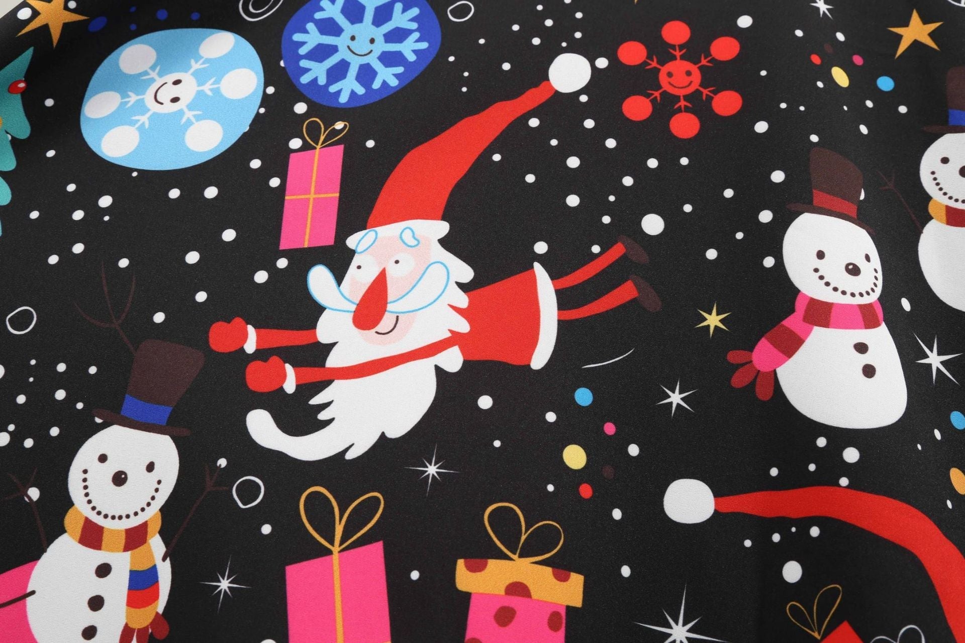 Vintage Christmas V Neck Slim Women Winter Dresses-Vintage Dresses-Free Shipping at meselling99