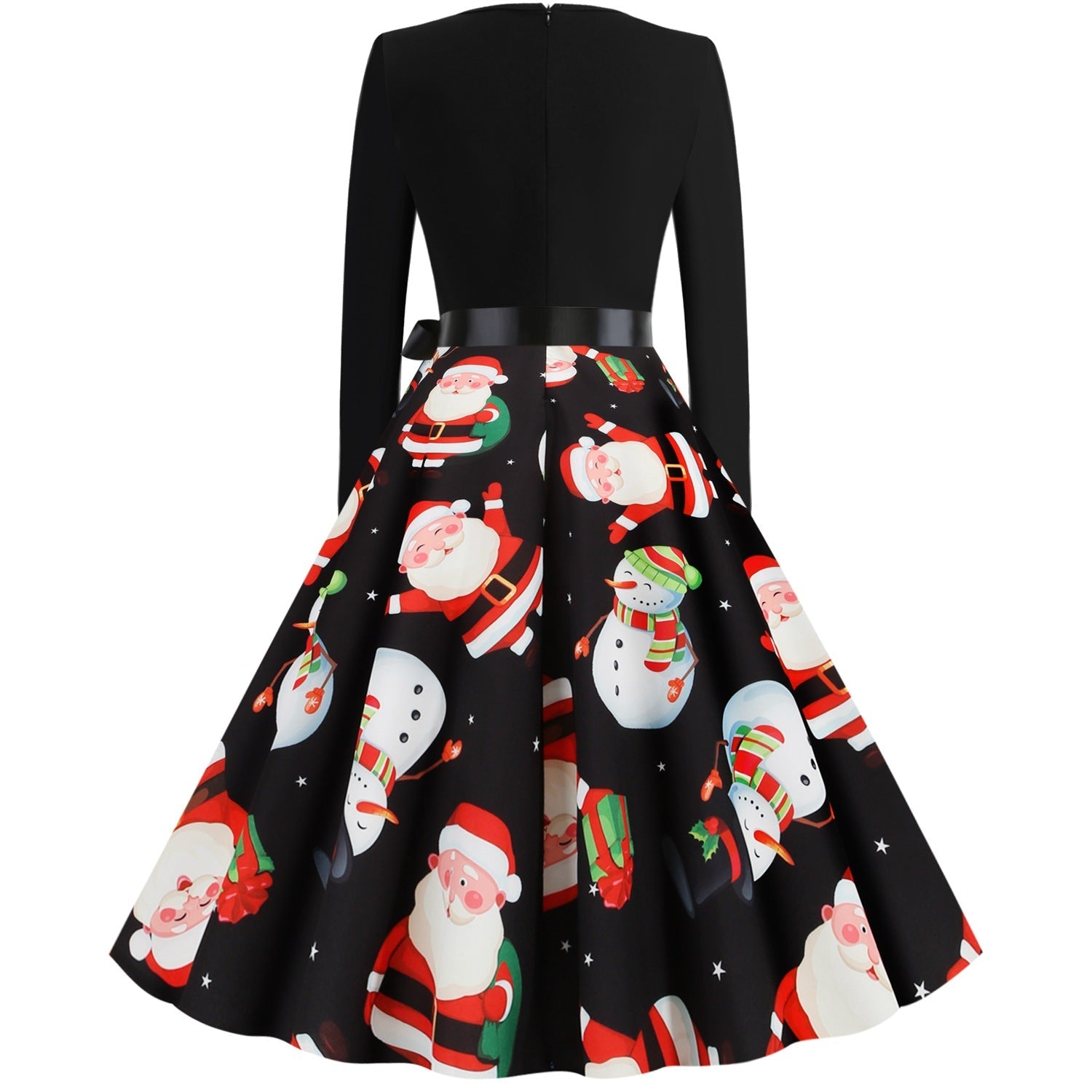 Vintage Long Sleeves V Neck Winter Dresses-Vintage Dresses-Free Shipping at meselling99