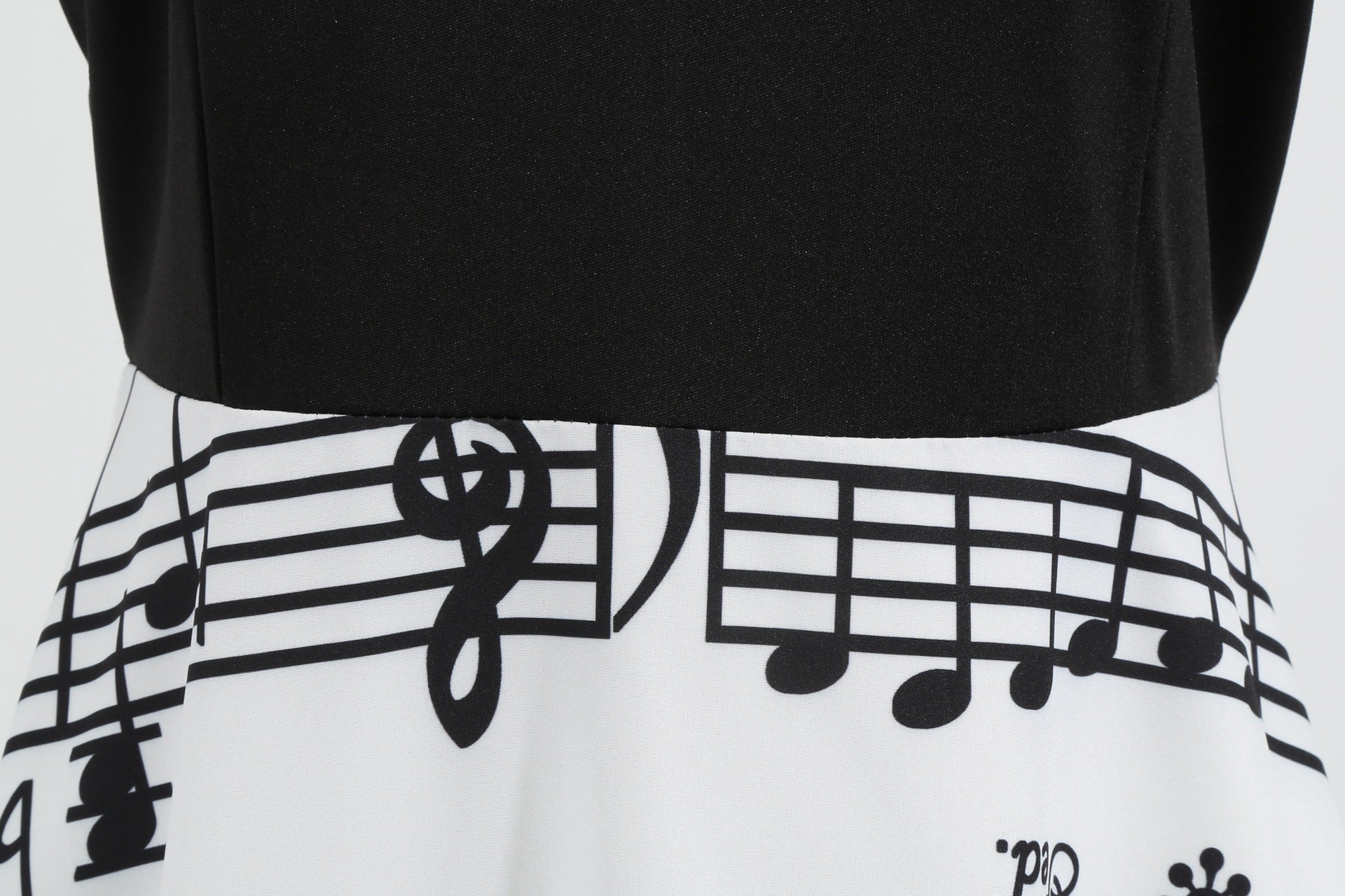 Vintage V Neck Long Sleeves Musical Note Winter Dresses-Vintage Dresses-Free Shipping at meselling99