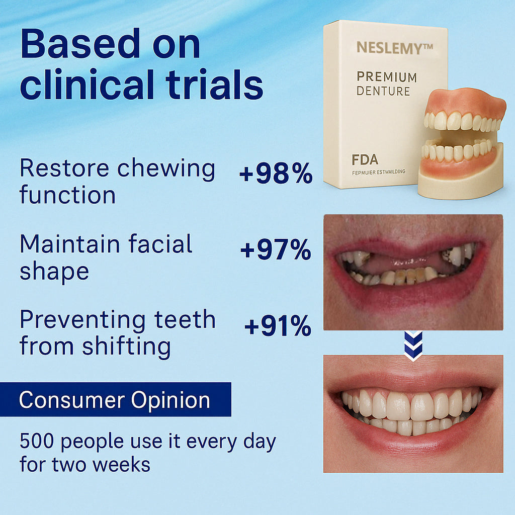 InstaFit Comfort Dentures - Get a Secure, Natural Smile You Mold at Home