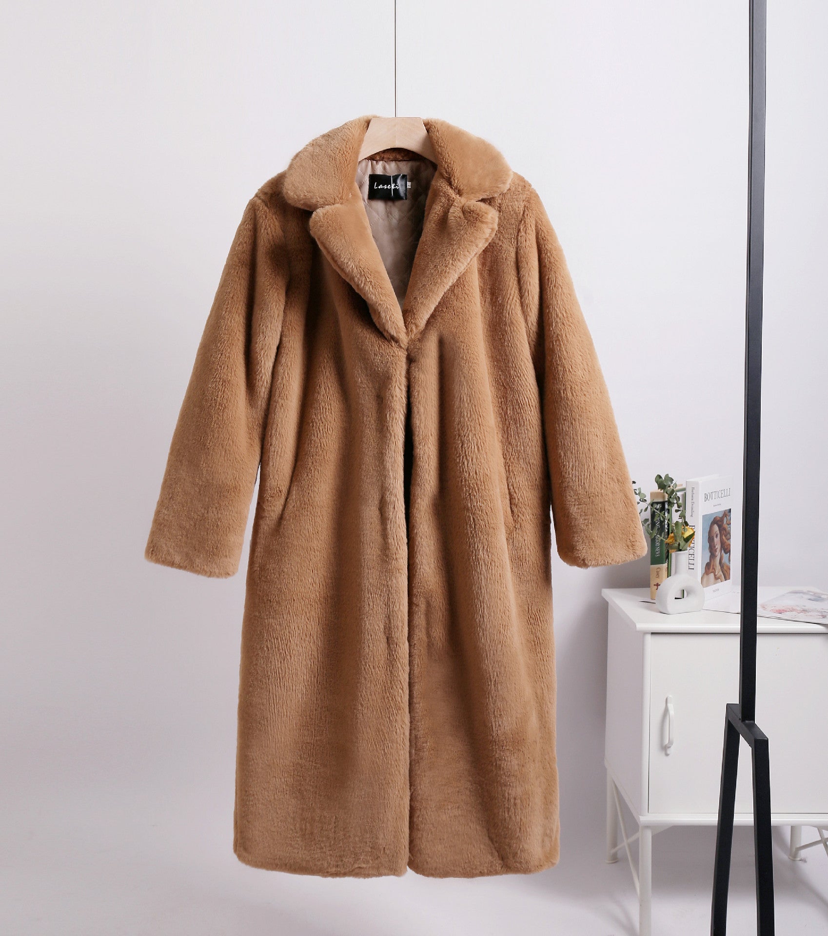 Women Winter Long Plus-Size Faux Rabbit Fur Coat