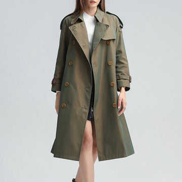Classy Designed Long Trenchcoat for Women