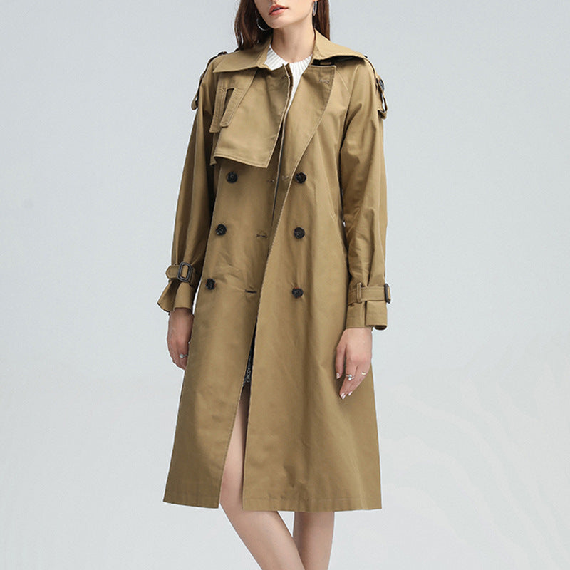 Fashion Laced Up Long Wind Coats for Women