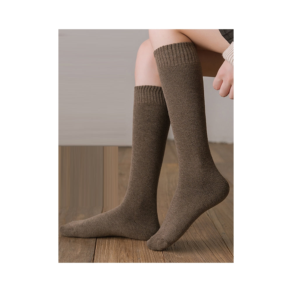 Casual Solid Skinny Sweat-Absorbing Keep Warm Solid Color Socks Accessories