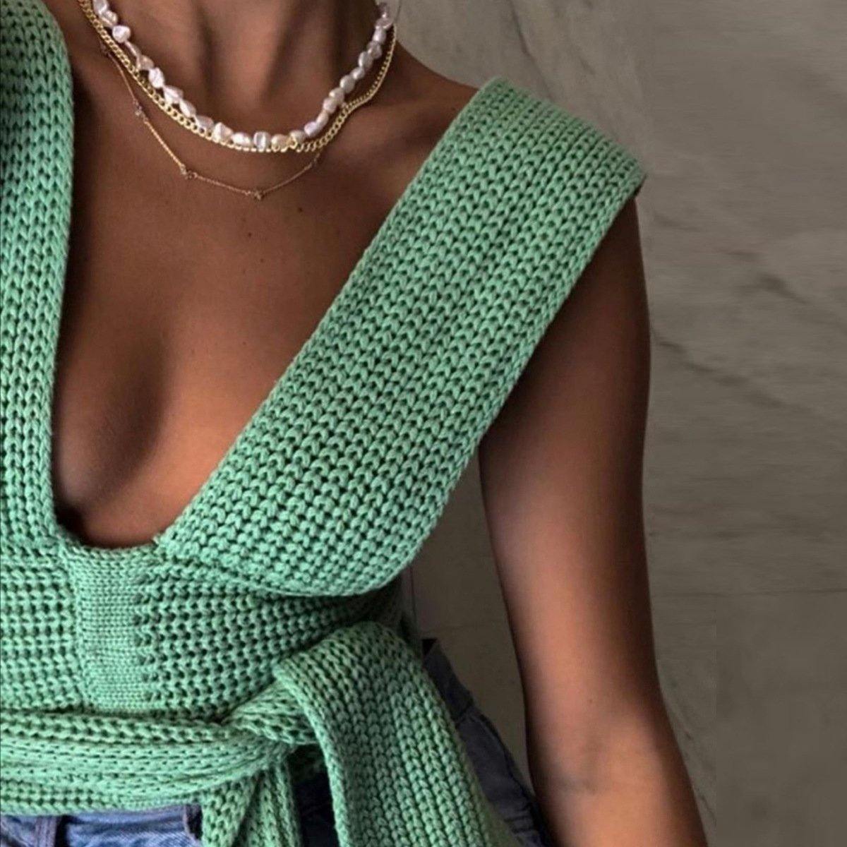 DIY Knitting Bangdage Tops-STYLEGOING