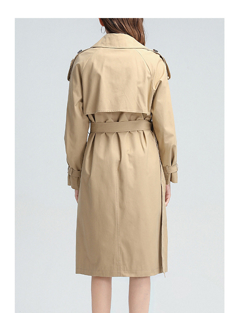 Fashion Laced Up Long Wind Coats for Women