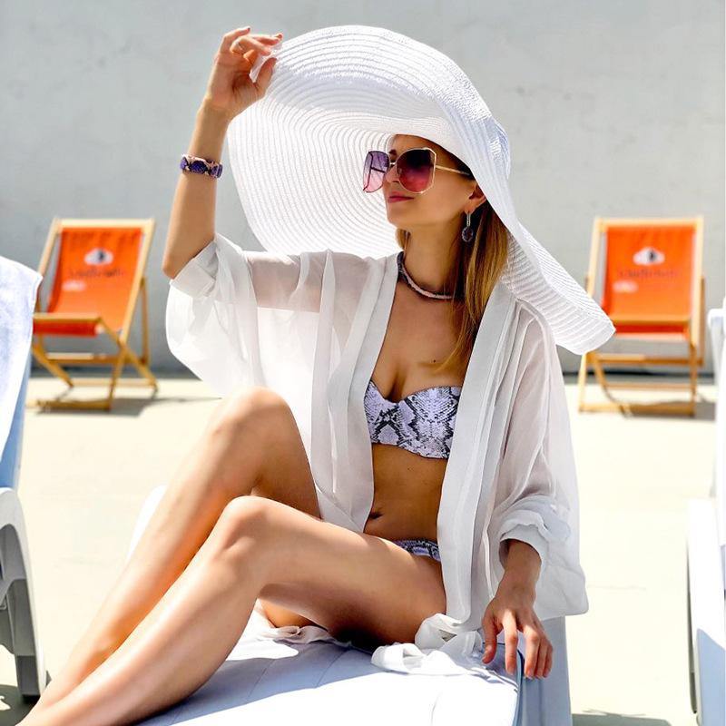 Women Summer Sun-proof Foldable Beach Hats-STYLEGOING