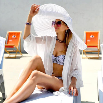 Women Summer Sun-proof Foldable Beach Hats-STYLEGOING