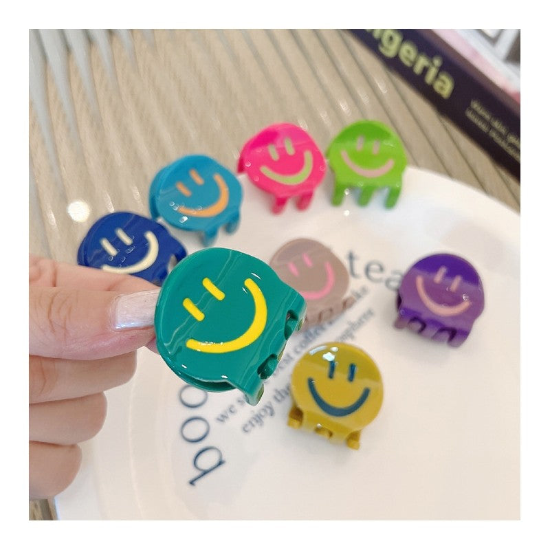 Acrylic Smiley Mini Hair Claw Clip