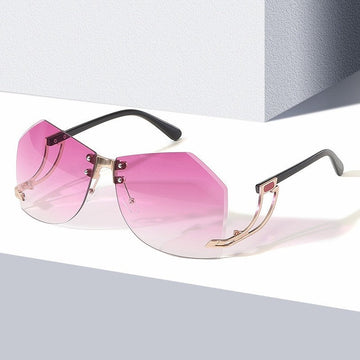 Fashion Frameless Hollow Irregular Sunglasses
