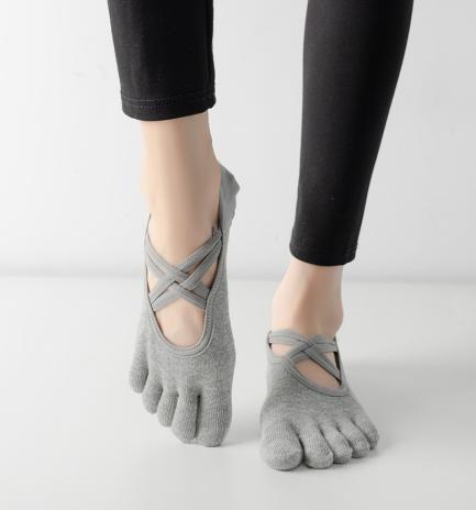 Ballet Five Toes Non-Slip Grips Socks 5 Pairs/Pack