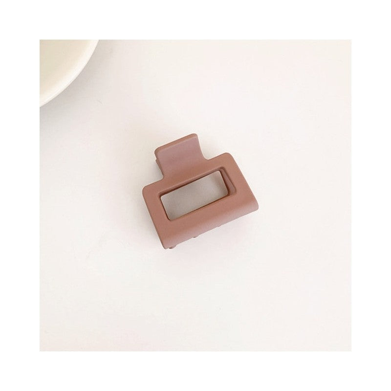 Frosted Solid Color Square Claw Clip