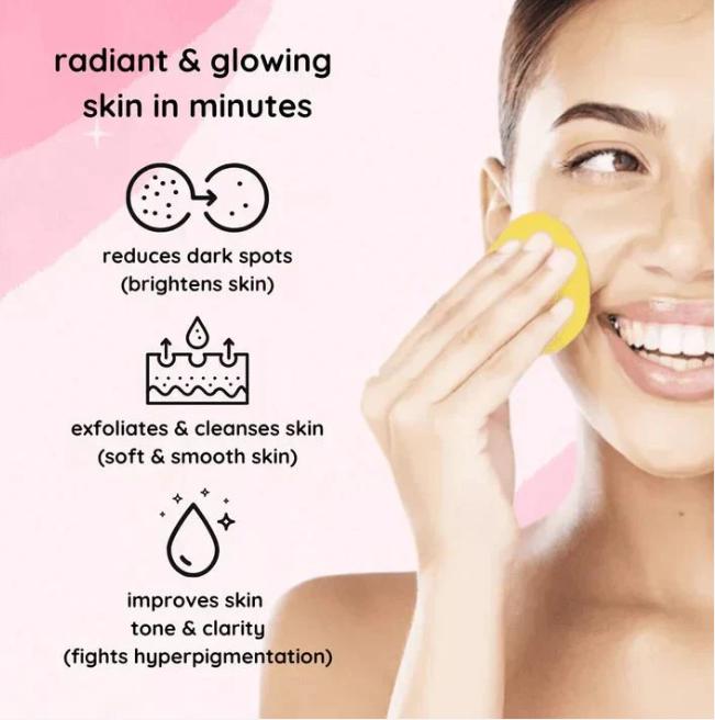 The TurmericGlow Cleansing Pads - Kojic Acid & Turmeric for Brightening, Anti-Aging, and Dark Spot Reduction + 50% OFF