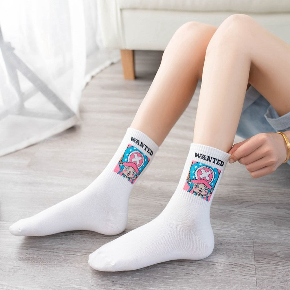 Cute Cartoon Unisex Cotton Sports Socks