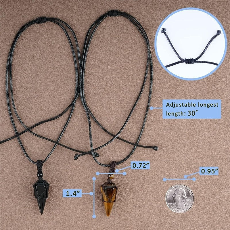 Hexagonal Mesh Pendant Necklace