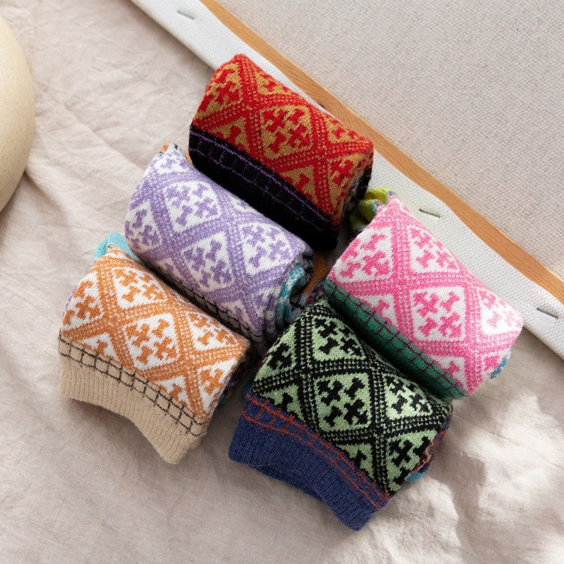 Thick Simple Breathable Mid-Calf Length Sock(A Set Of Five Pairs)