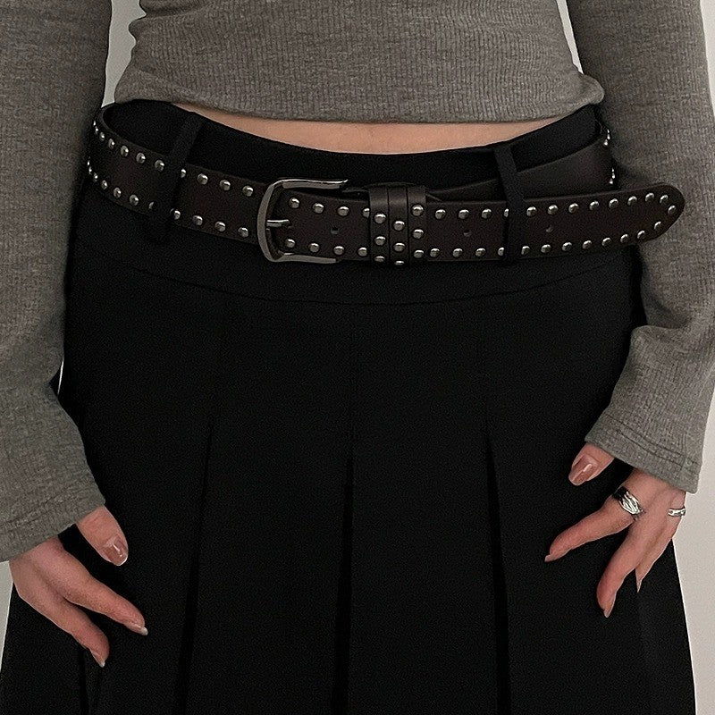 Fashion Studded Wide Belt