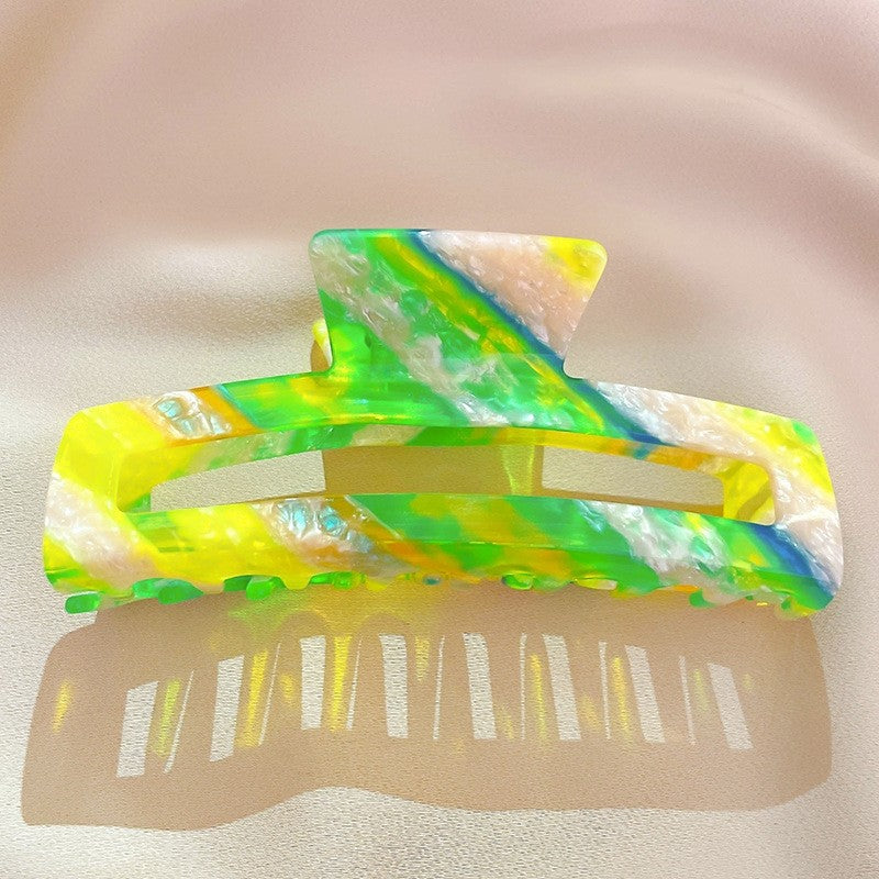 Colorful Geometric Acetate Hair Claw Clip