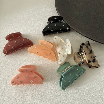 Chic Rhinestone Acetate Hair Claw Clip