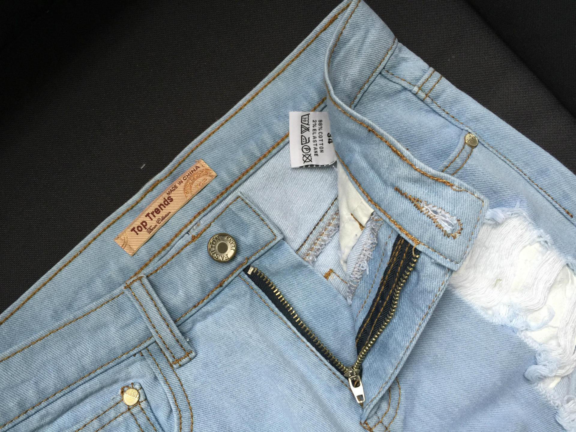 Women Broken Hole Ankle Length Jean Pants-STYLEGOING