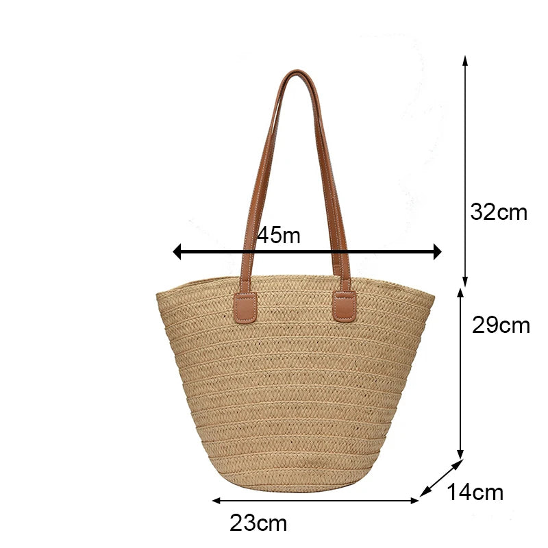 Luxury Designer Straw Tote Bag for Women