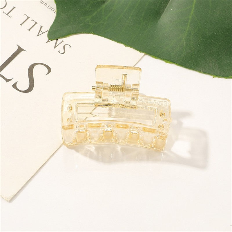 Transparent Macaron Color Rectangle Claw Clip