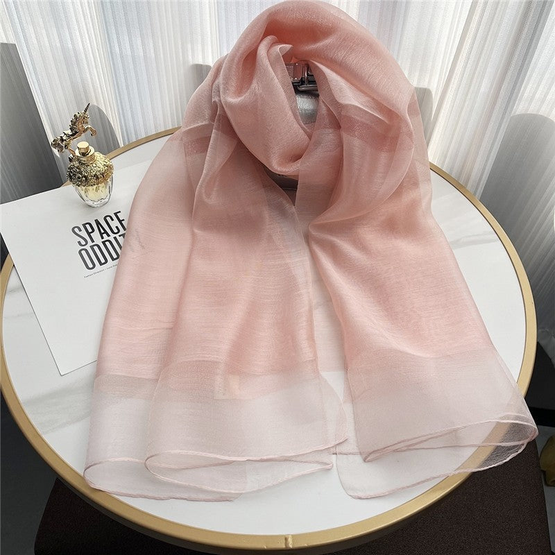 Fashion Plaid Scarf With Gold Trim