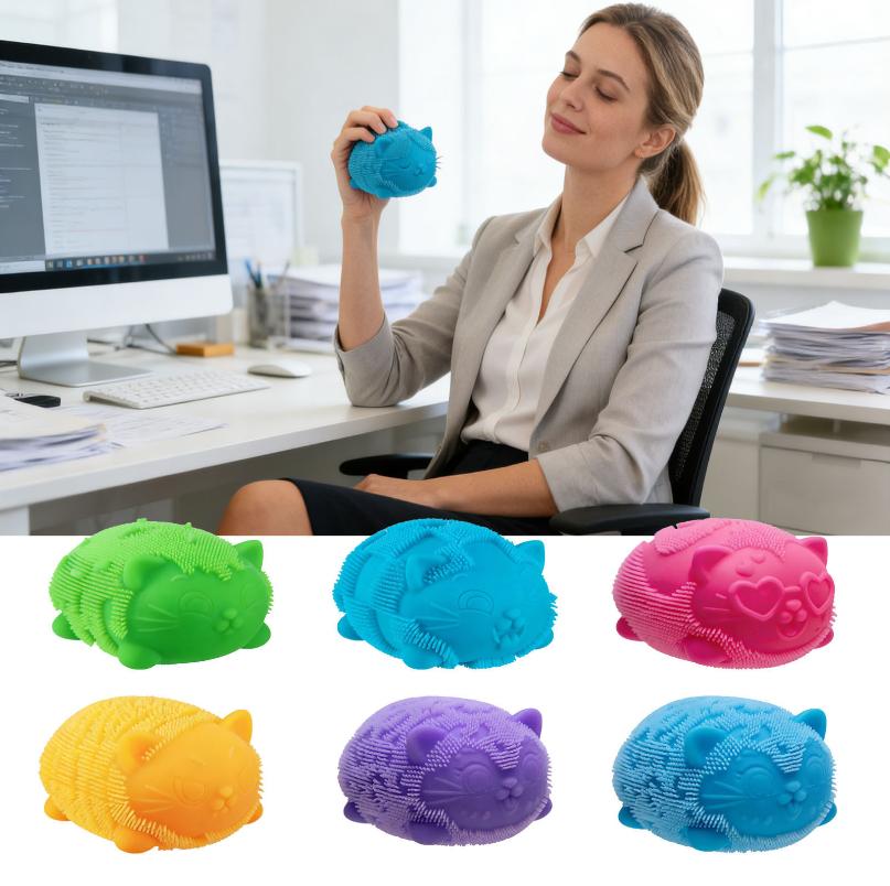 Cute Cat Squishy NeeDoh Ball