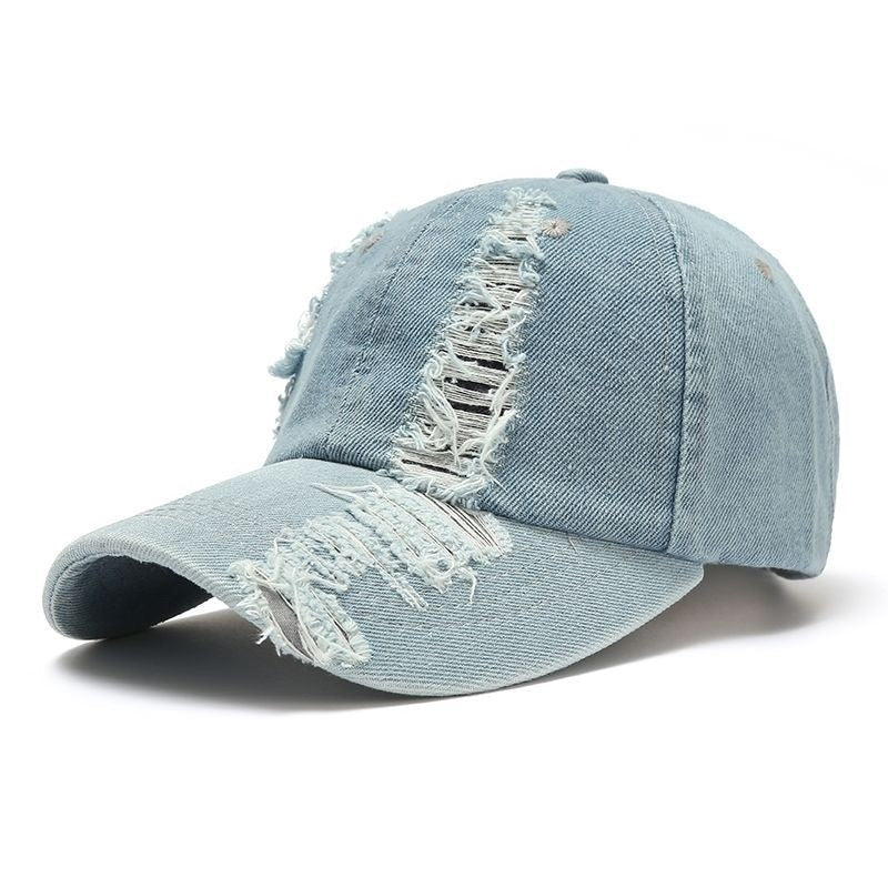 Denim Ripped Vintage Hats