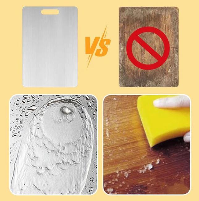 SteelEdge Pro Stainless Steel Double-Sided Chopping Board -  Durable Kitchen Essential - 70% OFF