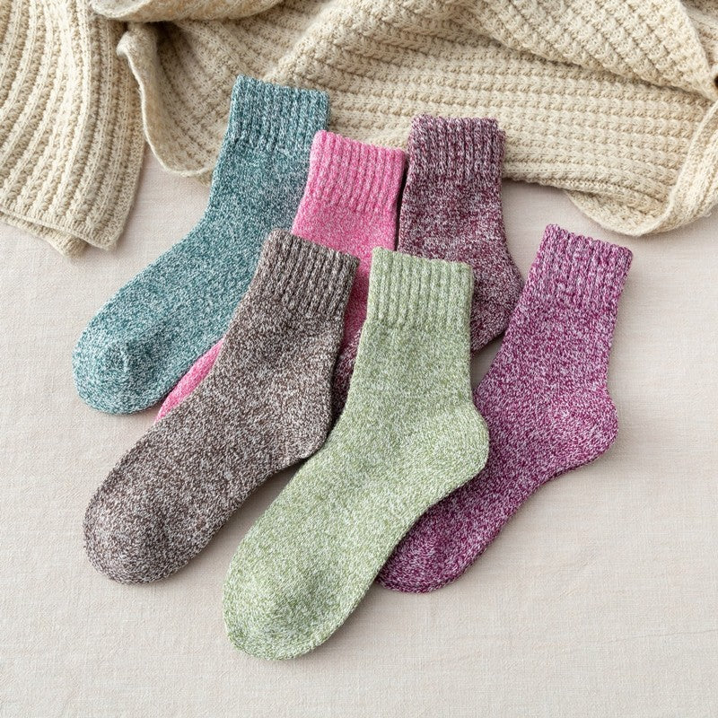 Thick Breathable Wear-Resisiting Mid-Calf Length Sock(A Set Of Six Pairs)