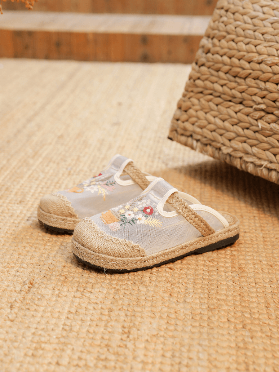 Kimora Embroidered Mesh Mules
