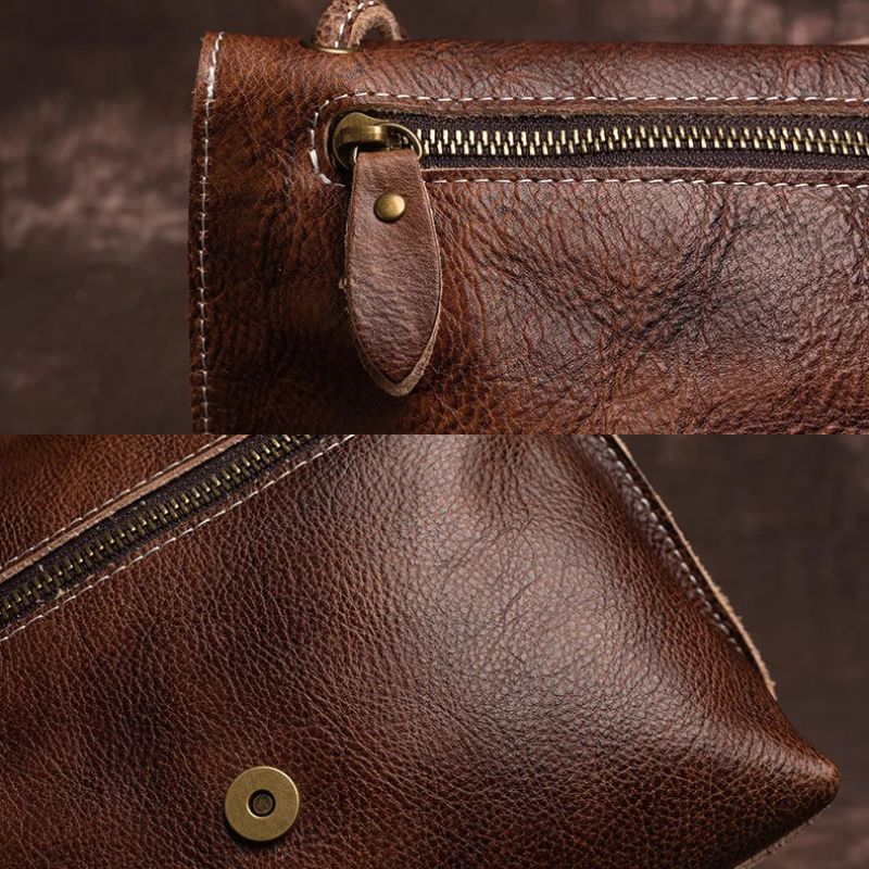 Vintage Genuine Leather Crossbody Bag for Women