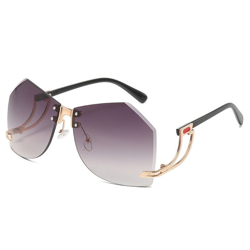 Fashion Frameless Hollow Irregular Sunglasses