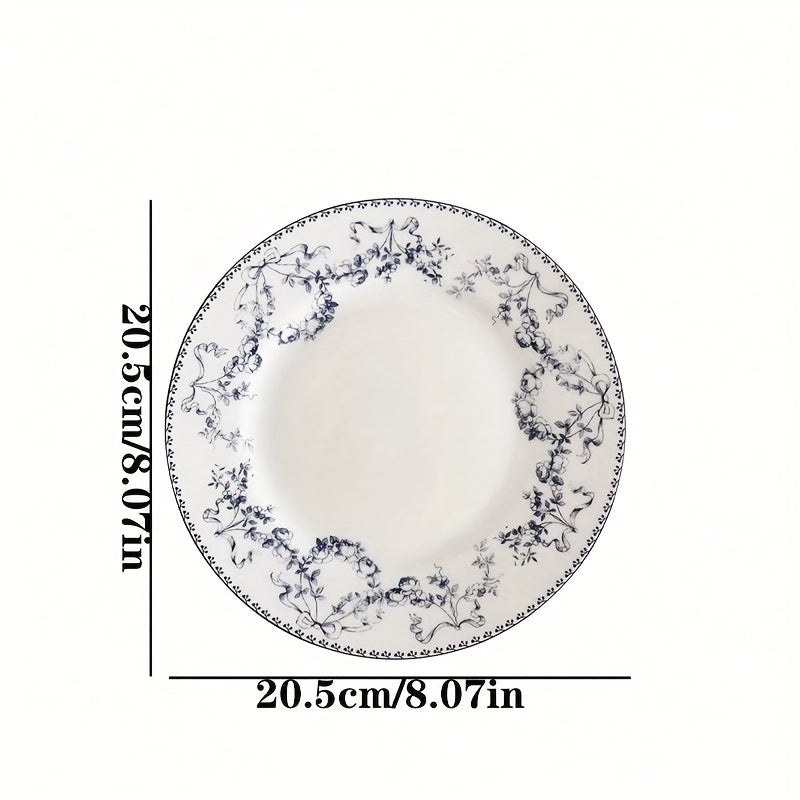 Vintage Floral Ceramic Plate