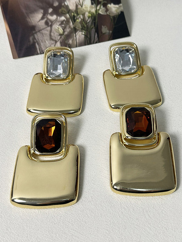 Geometric Shiny Earrings Accessories