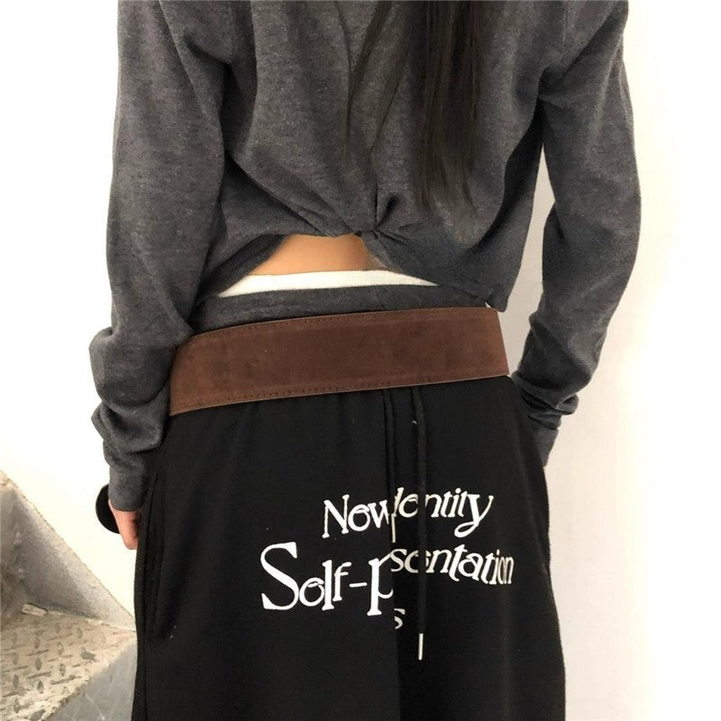 Fashion Matte Wide Edge Belt