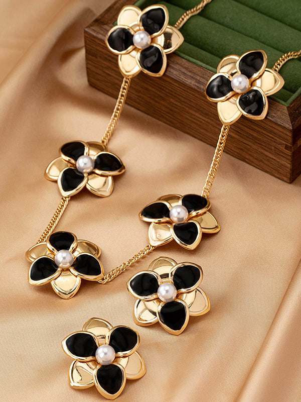 Flower Shape Earrings Accessories Necklaces Accessories