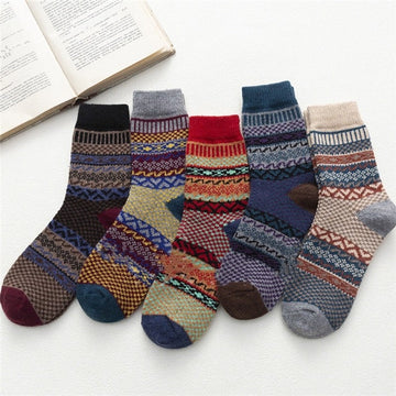 Casual Thick Breathable Absorb Sweat Sock(A Set Of Five Pairs)