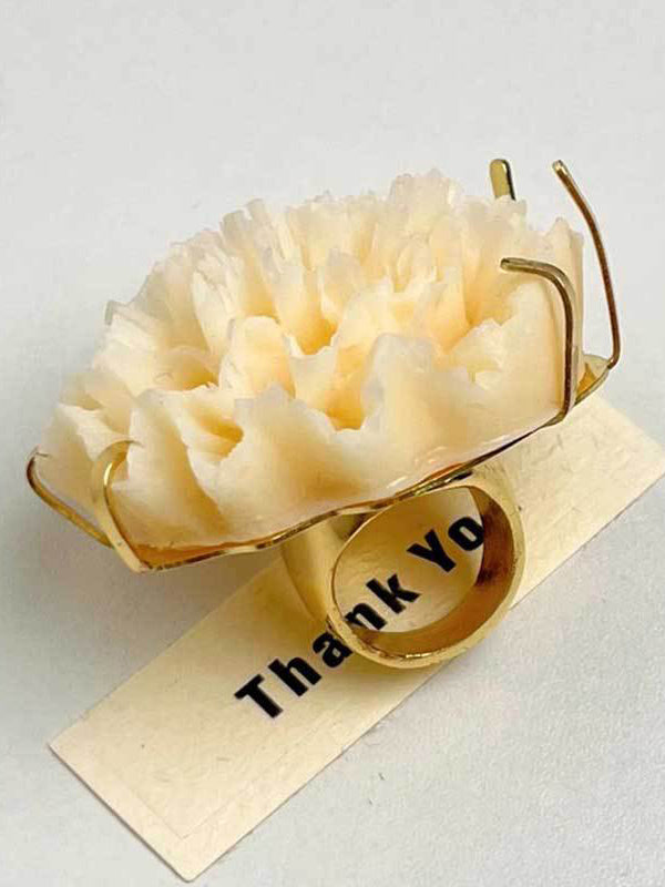 Flower Shape Pleated Rings Accessories